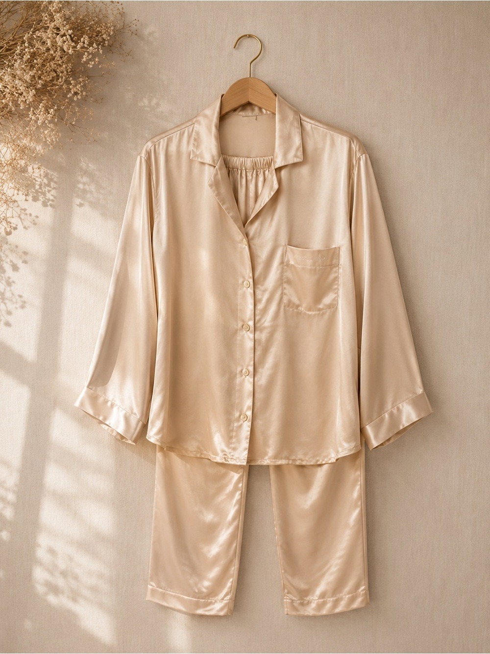NWT New Old Stock Jones New York Champagne 2 piece Pajama Set • Women Size Large